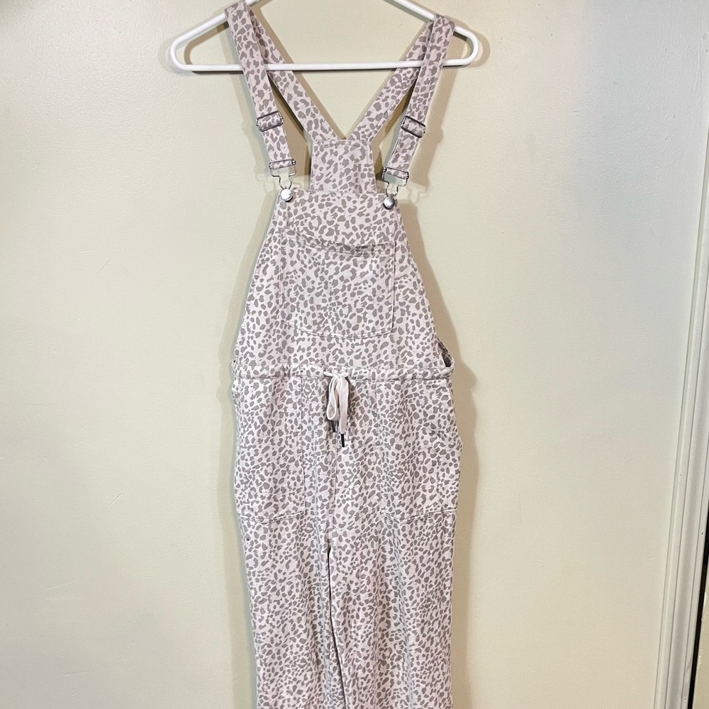 Z Supply Leopard Print Cotton Overalls Size M